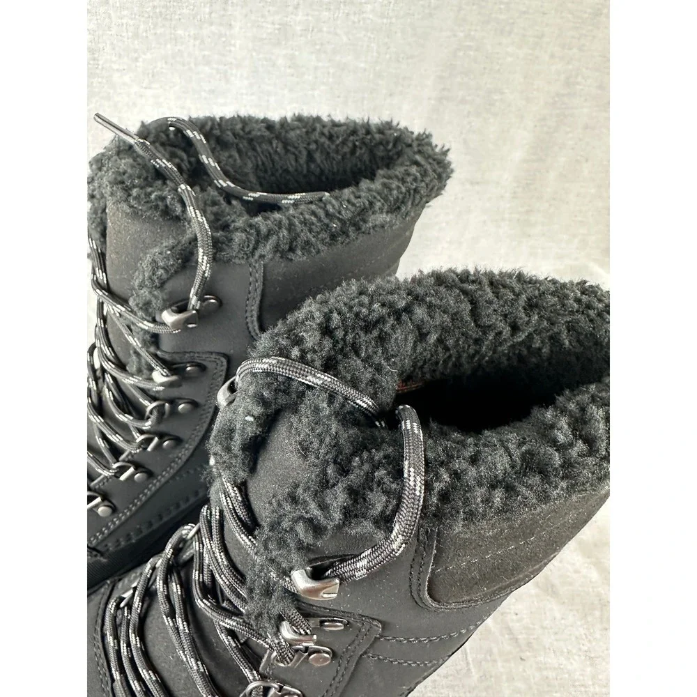 All in‎ Motion Mens Black Winter Snow Boots Thermolite EcoMade Insulated Size 11